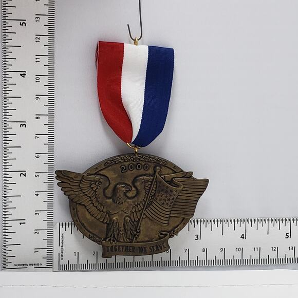 2000 Hallmark Together We Serve Handcrafted Keepsake Christmas Holiday Ornament - Picture 10 of 10